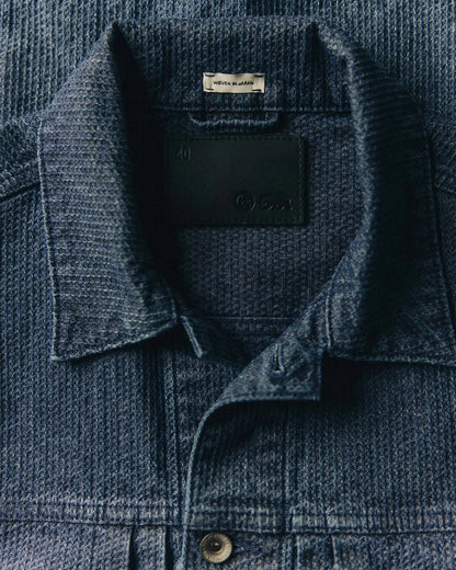 The Ryder Jacket in Japanese Washed Indigo Sashiko