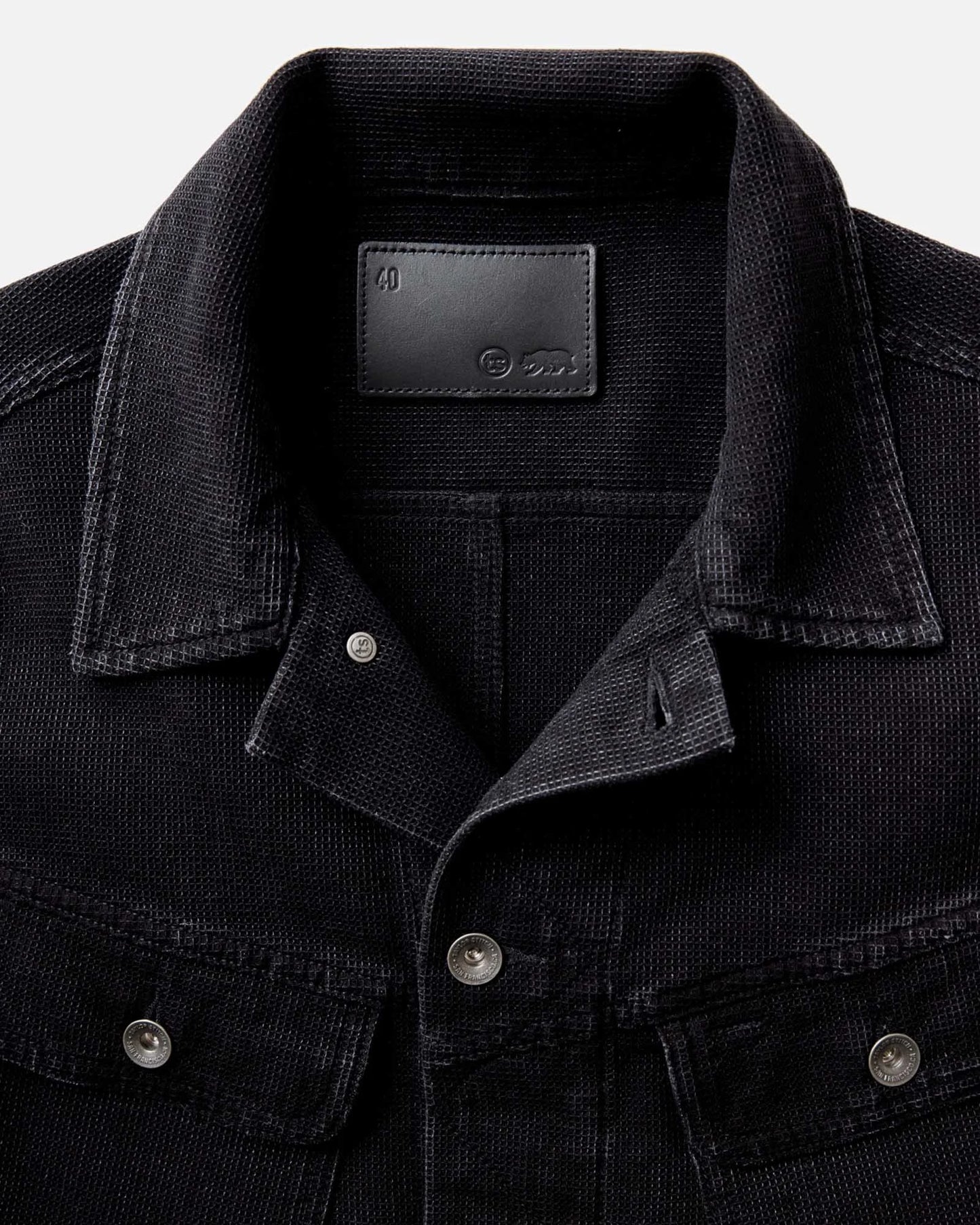 The Long Haul Jacket in Black Indigo Waffle