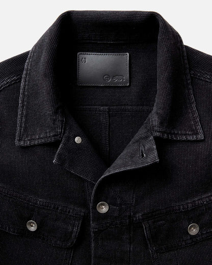 The Long Haul Jacket in Black Indigo Waffle