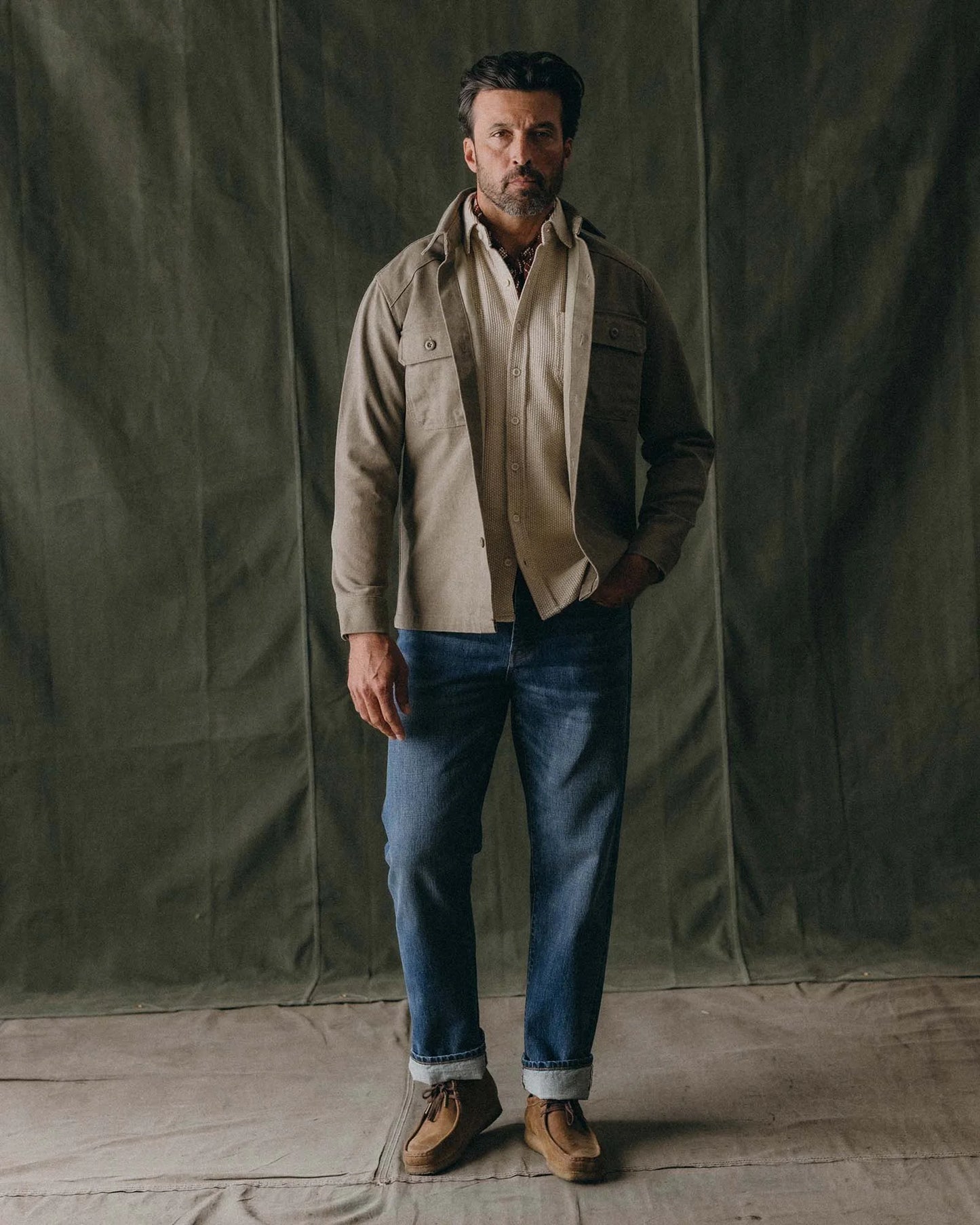 The Straight Jean in Mid Wash Organic Selvedge