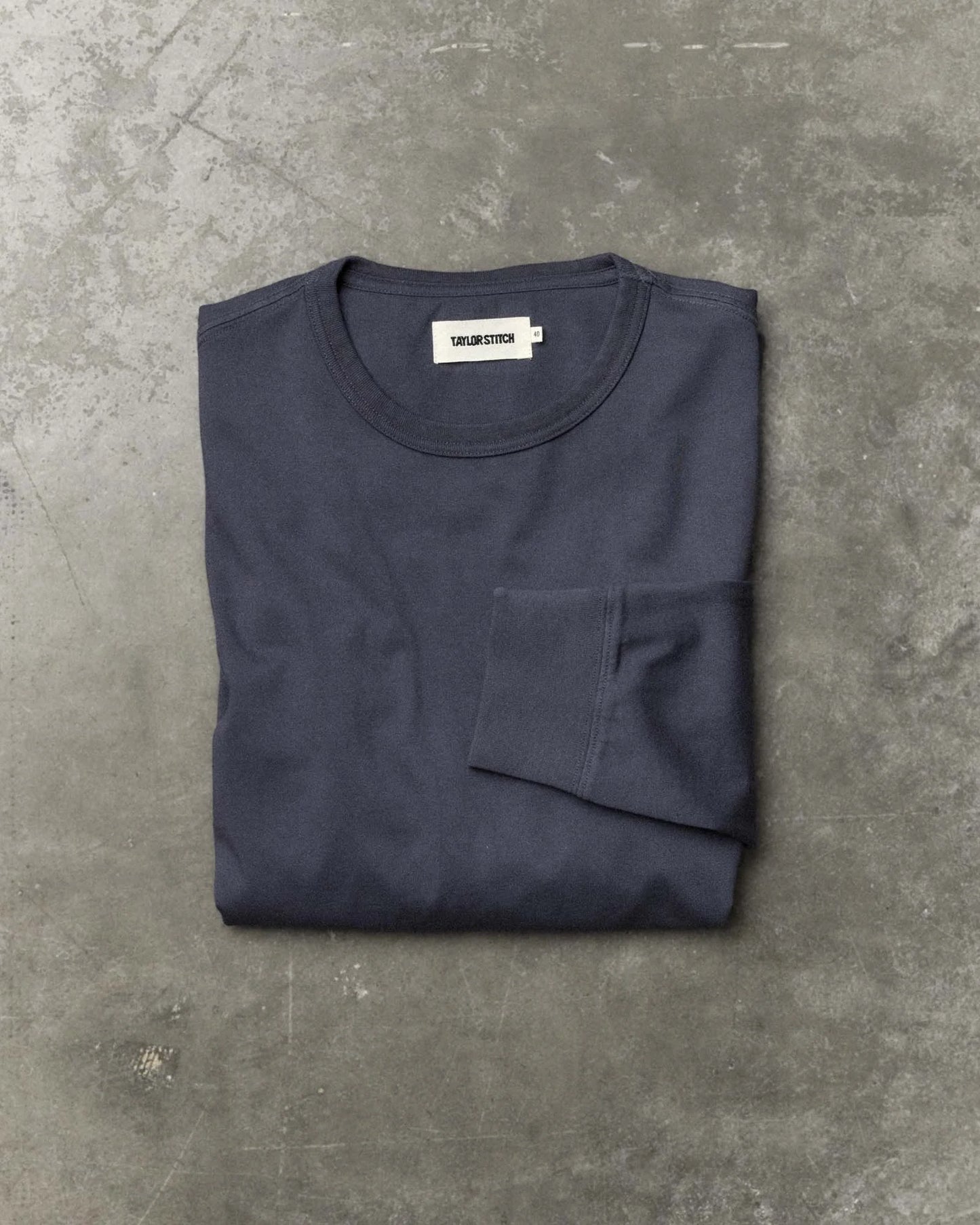 The Organic Cotton Long Sleeve Tee in Navy