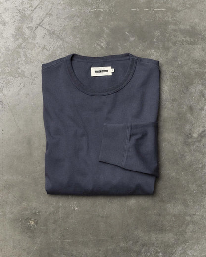 The Organic Cotton Long Sleeve Tee in Navy