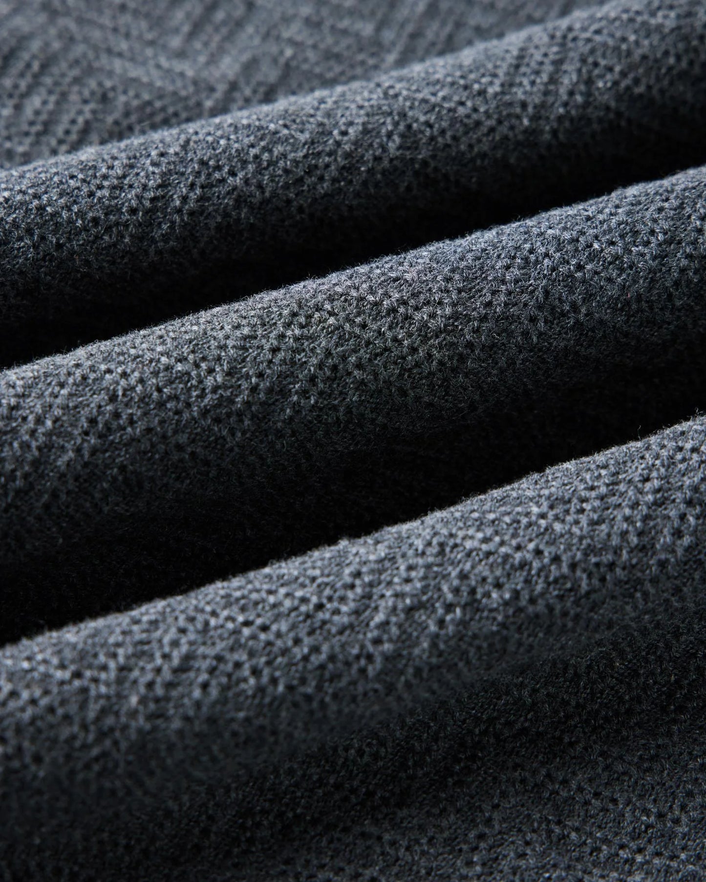 The Button Down Polo in Charcoal Herringbone