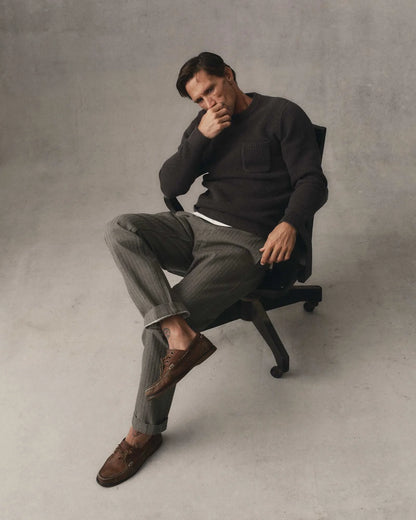 The Crawford Crew Sweater in Charcoal