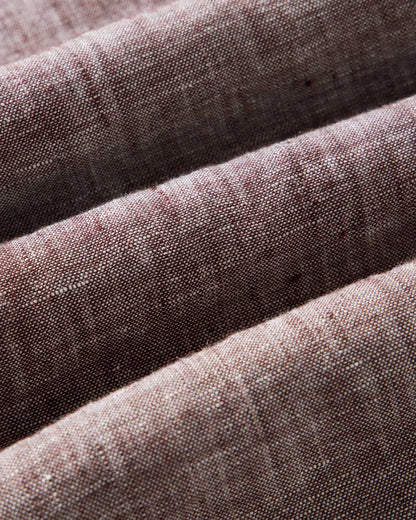 The Short Sleeve Jack in Burgundy Linen
