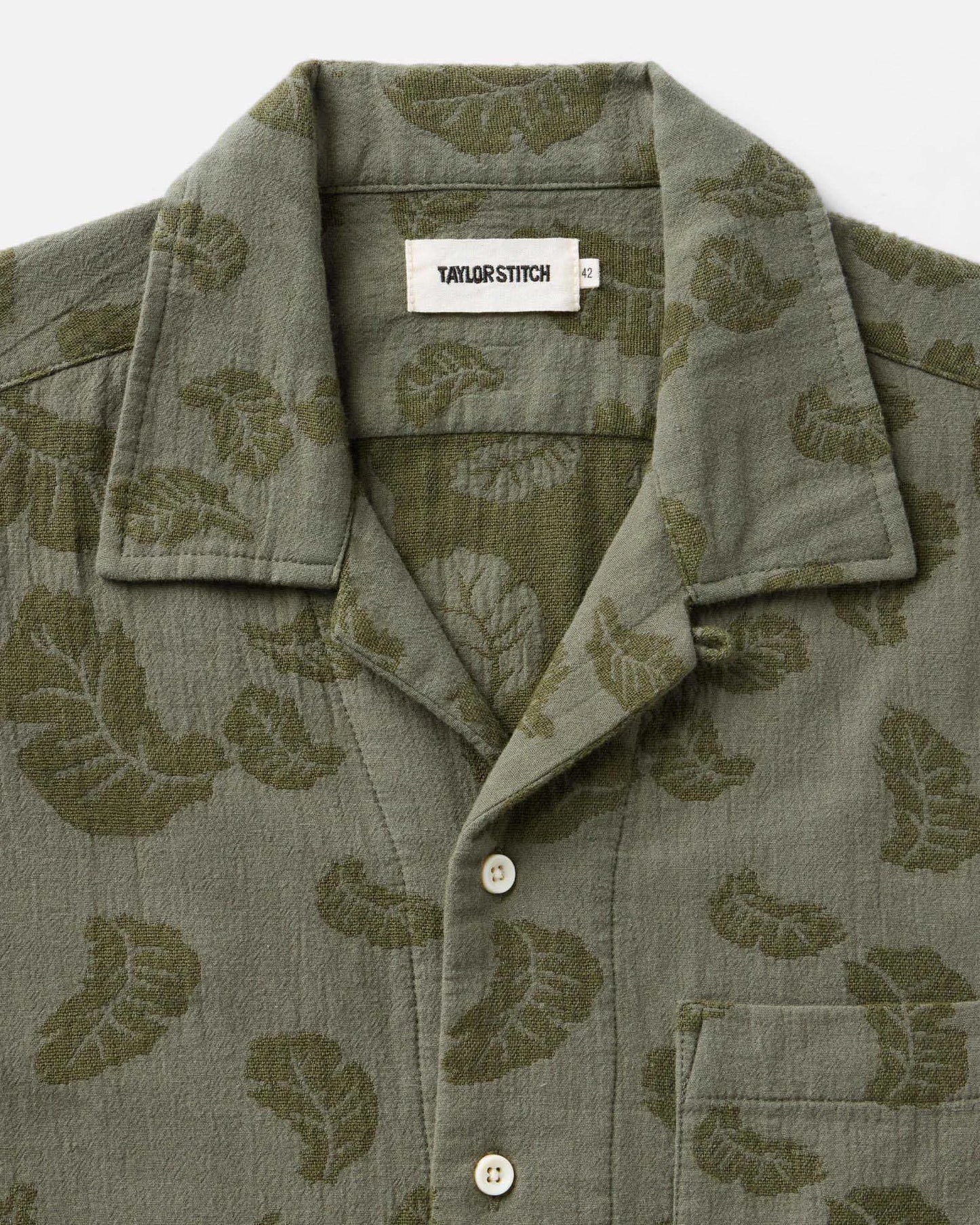 The Hawthorne Shirt in Burnt Olive Floral Jacquard