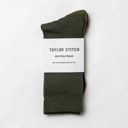 The Merino Sock in Olive