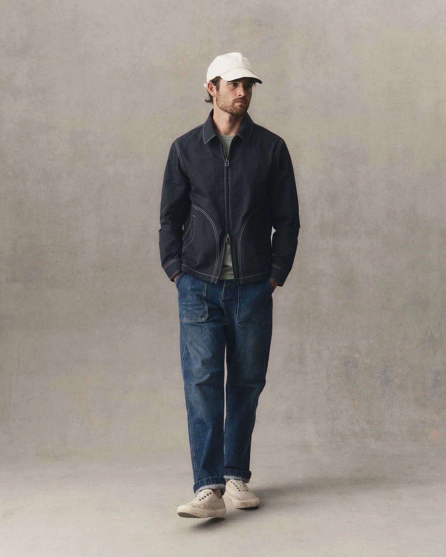 The Shore Jacket in Navy Twill