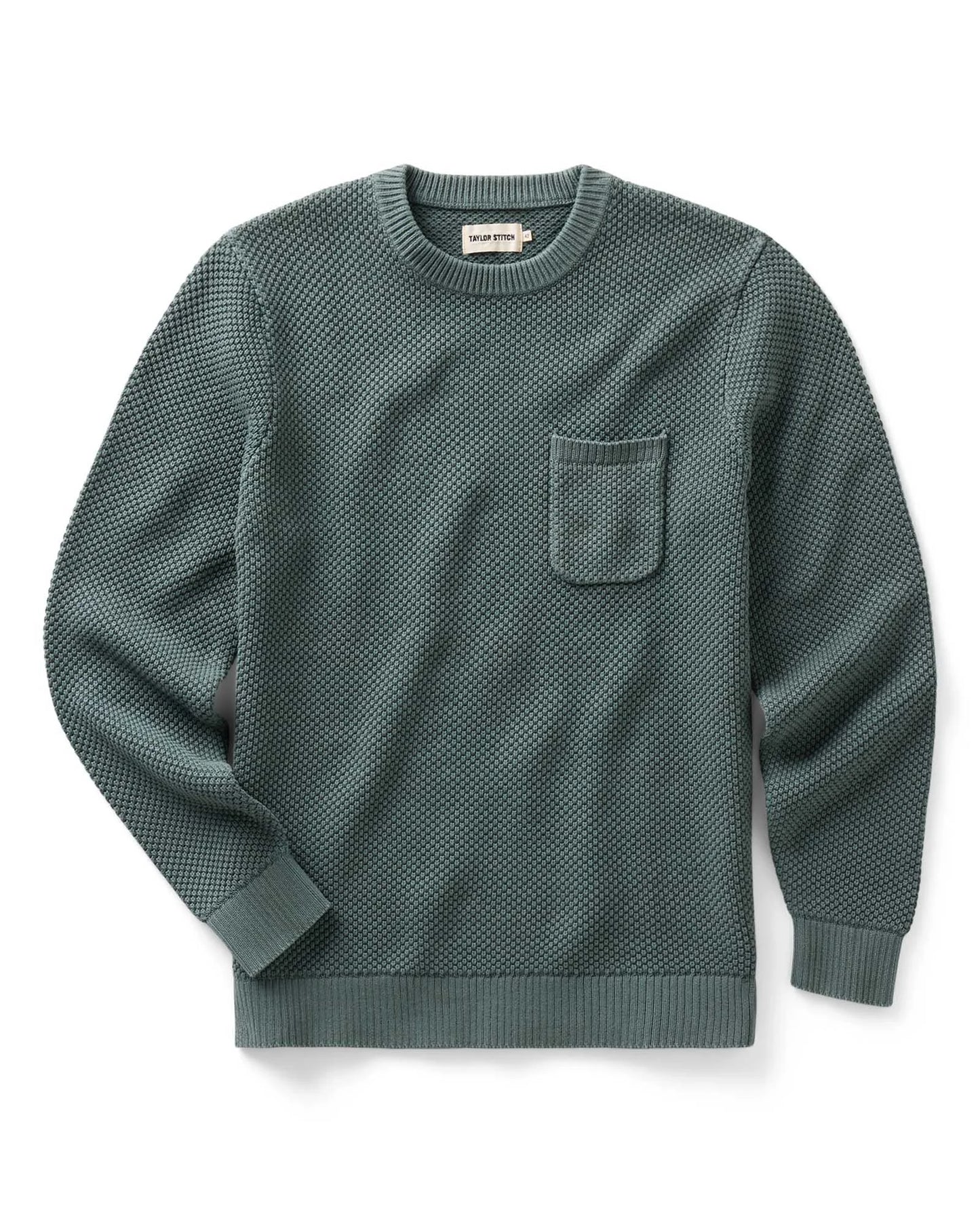 The Crawford Crew Sweater in Faded Spruce