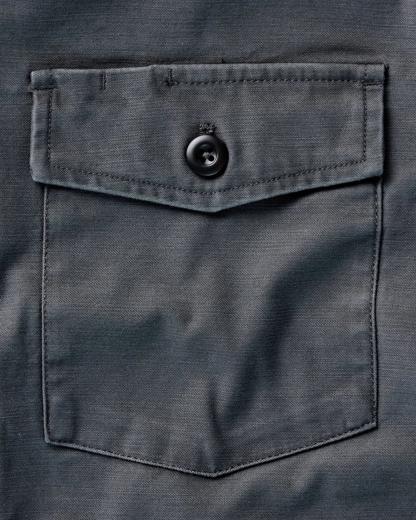 The Surplus Shirt in Faded Black Reverse Sateen