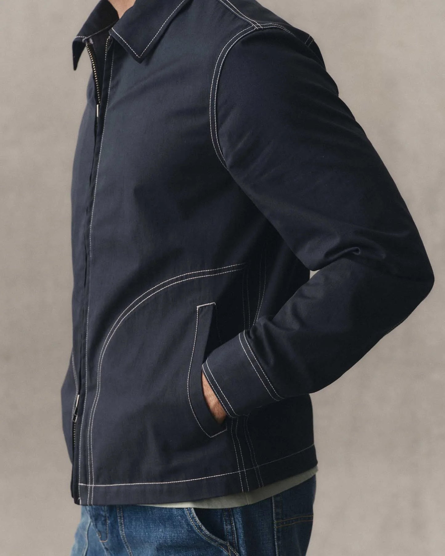 The Shore Jacket in Navy Twill