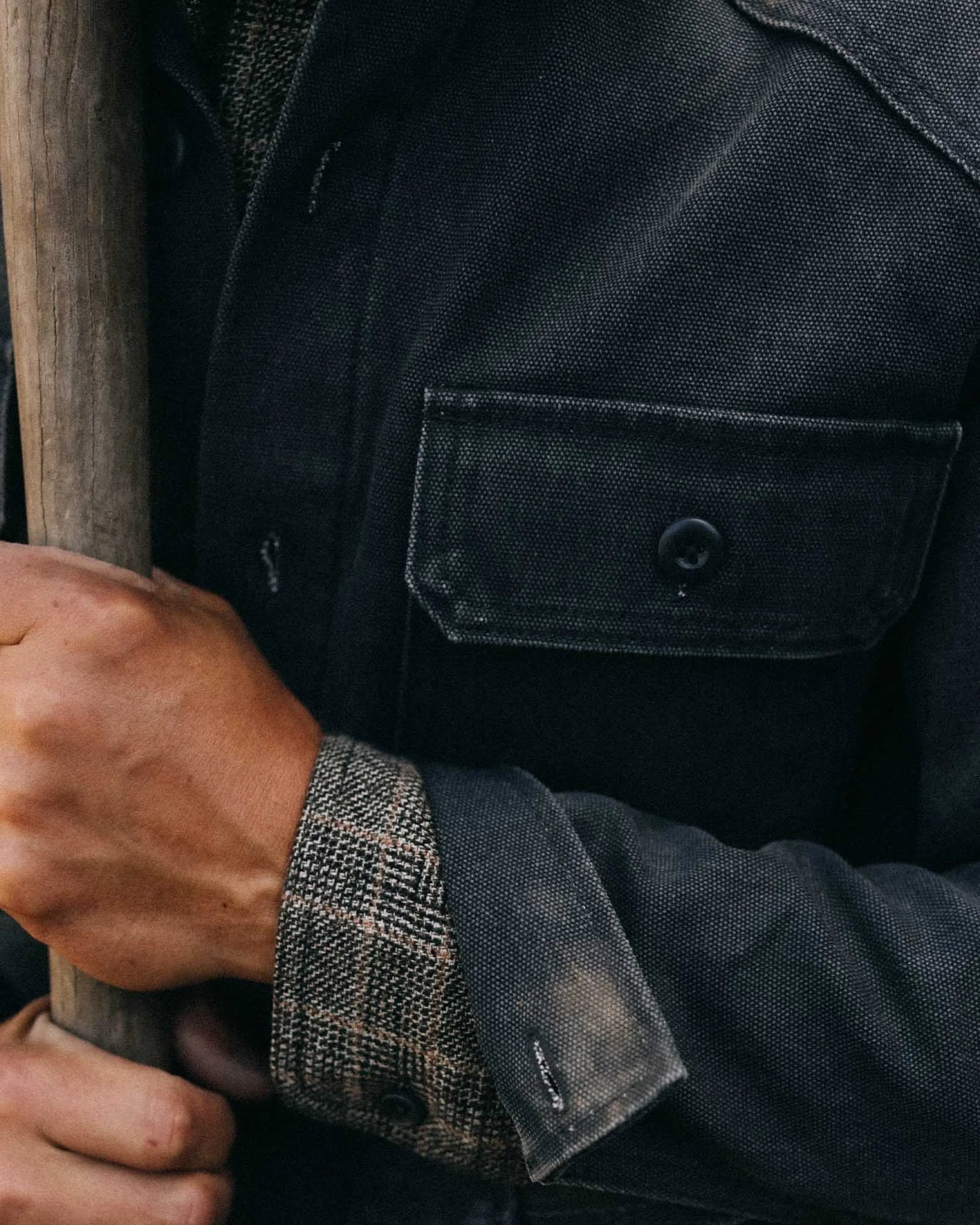 The Shop Shirt in Navy Chipped Canvas