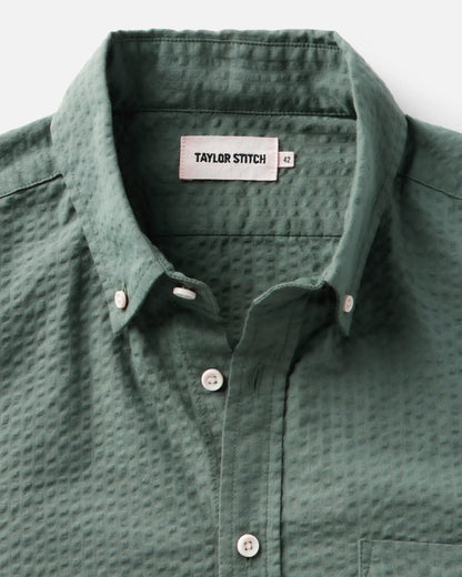 The Short Sleeve Jack in Deep Sea Seersucker