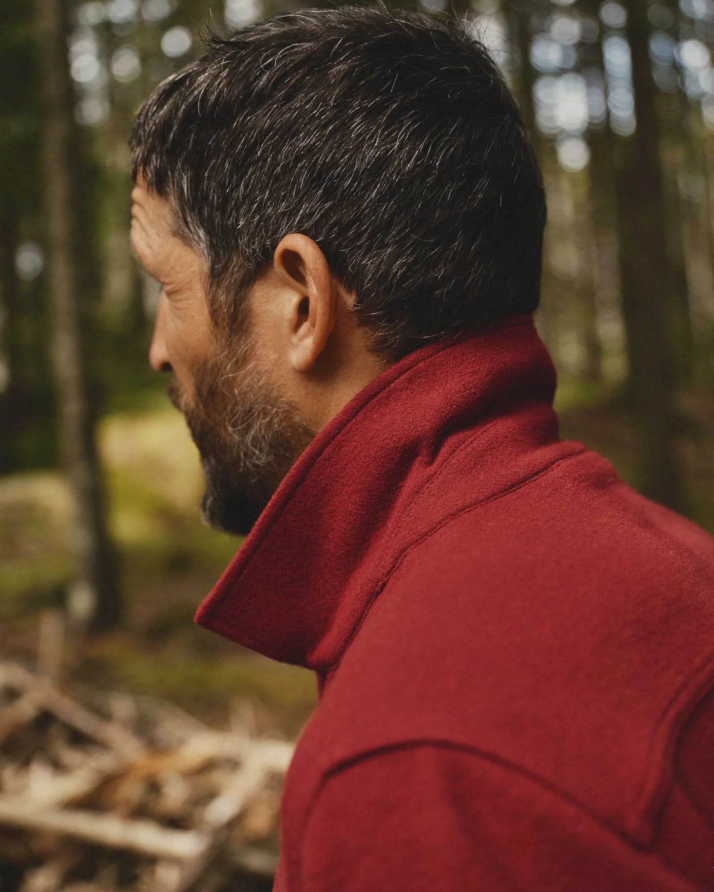 The Kenne Shirt Jacket in Canyon Cotton Wool Crepe
