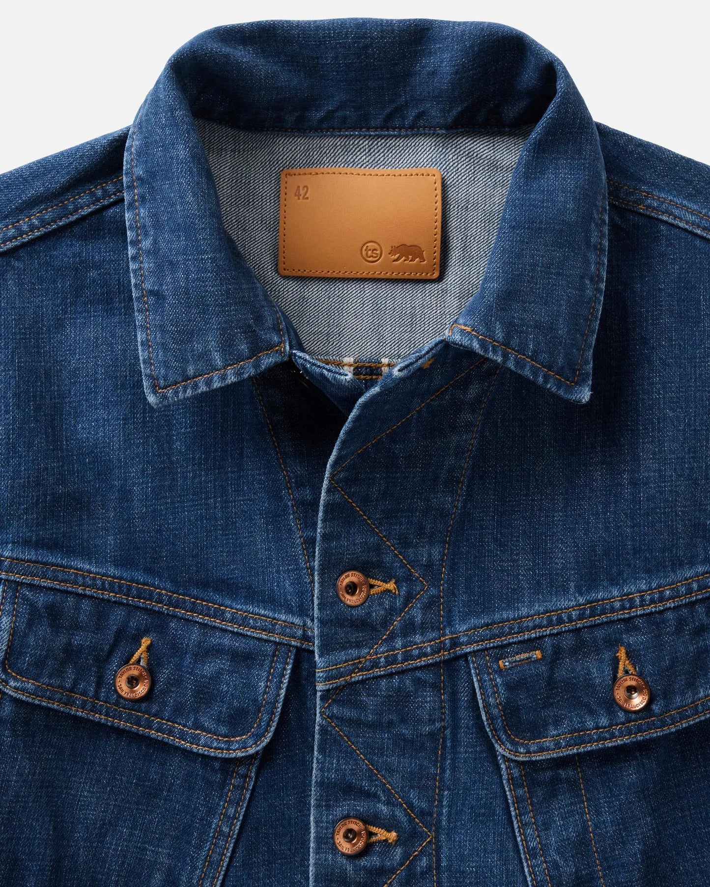 The Long Haul Jacket in Mid Wash Organic Selvedge