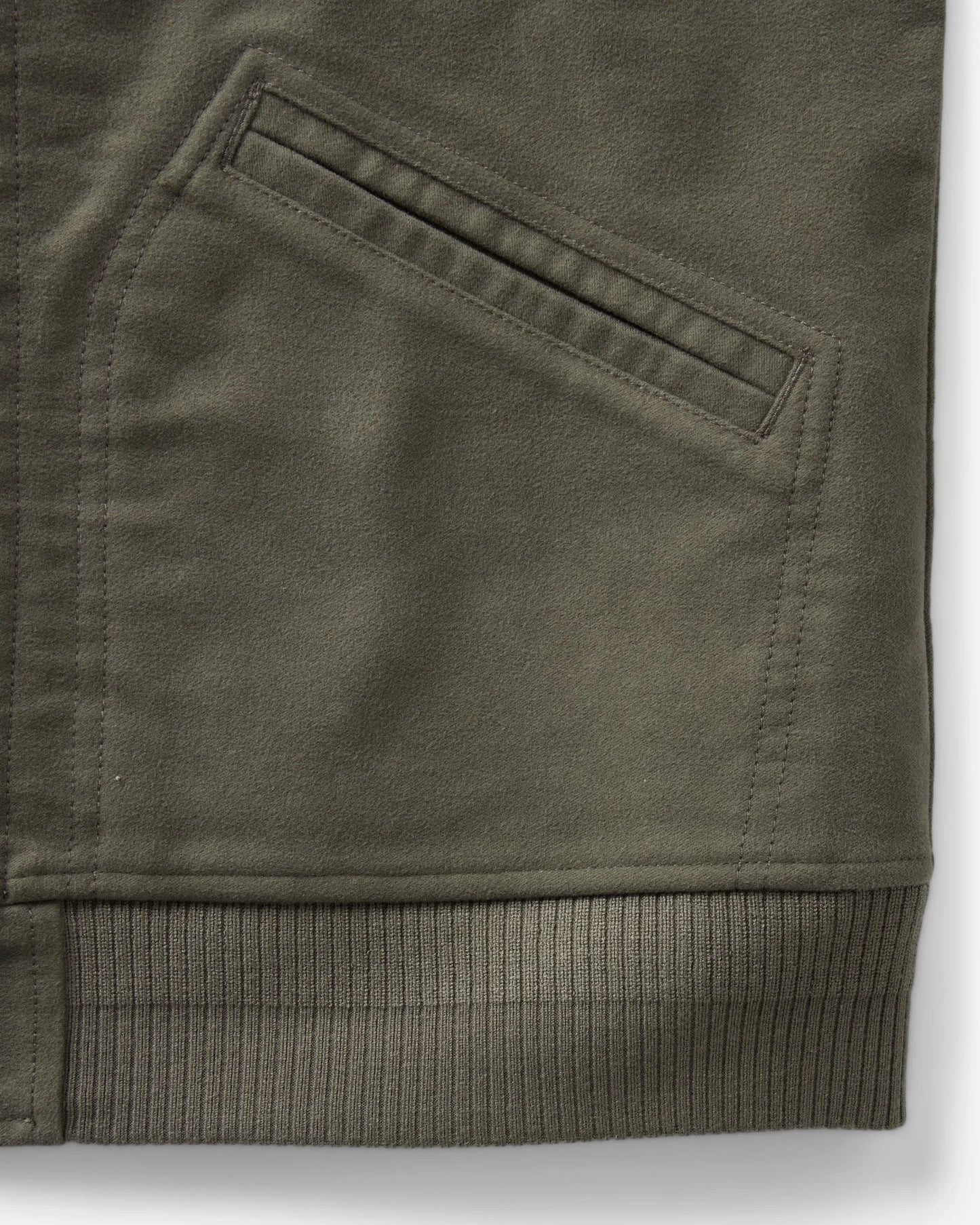 The Clark Bomber in Smoked Olive Moleskin