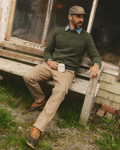 The Emlen Pant in Khaki Herringbone