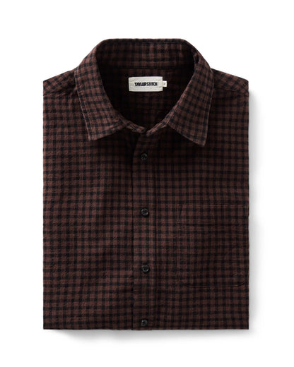 The California Shirt in Black Cherry Gingham