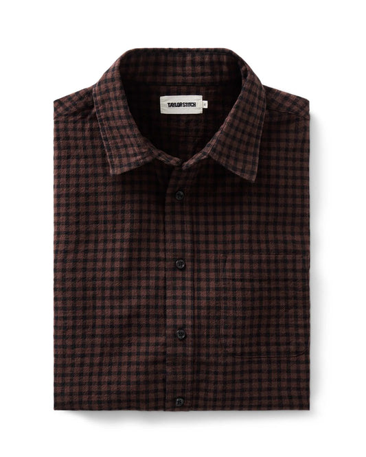The California Shirt in Black Cherry Gingham