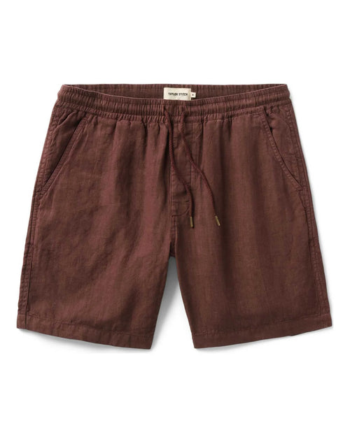 The Apres Short in Burgundy Hemp