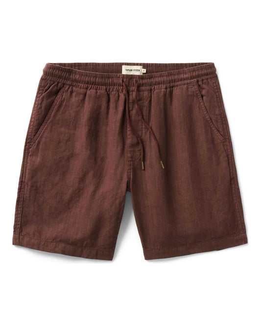 The Apres Short in Burgundy Hemp