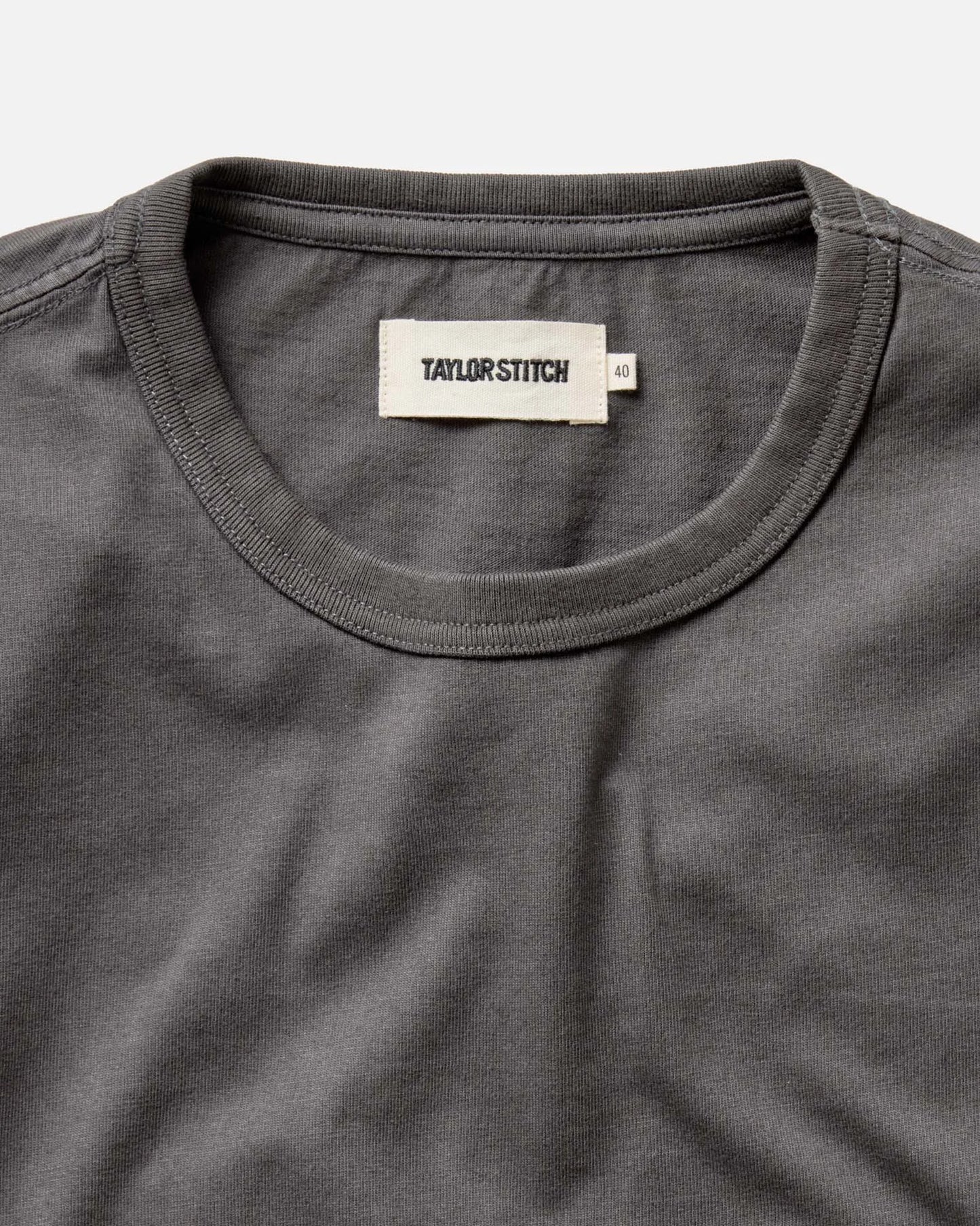 The Organic Cotton Long Sleeve Tee in Faded Black