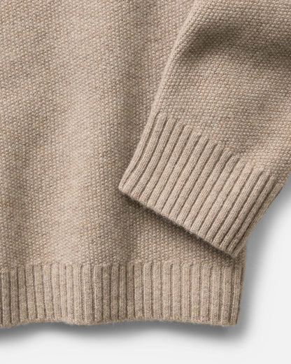 The Newton Sweater Polo in Heather Oatmeal