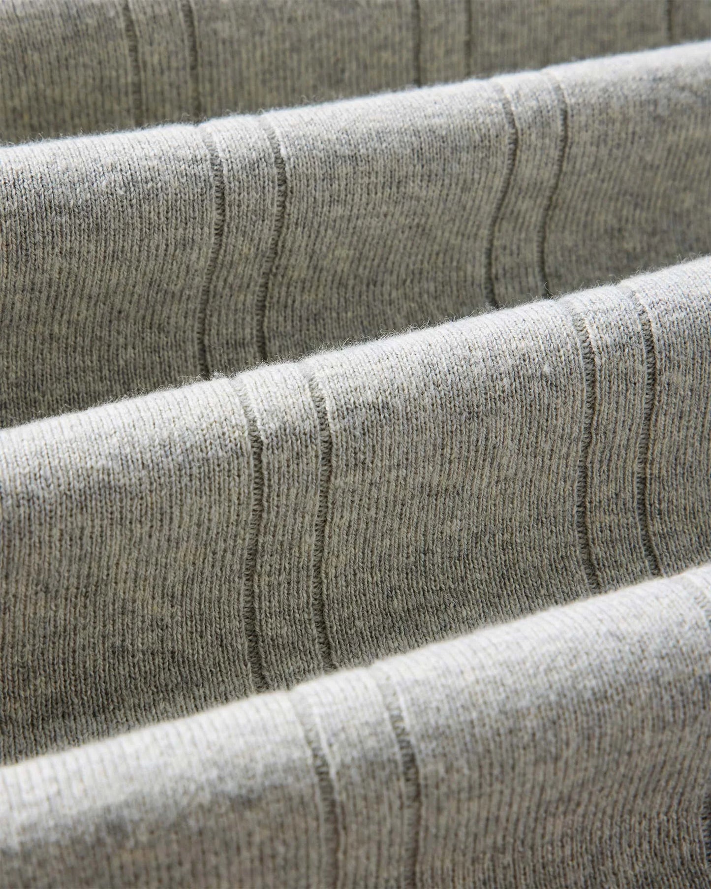 The Valencia Sweater Polo in Heather Grey Rib
