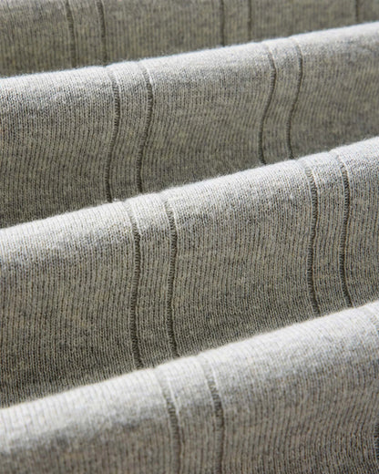 The Valencia Sweater Polo in Heather Grey Rib