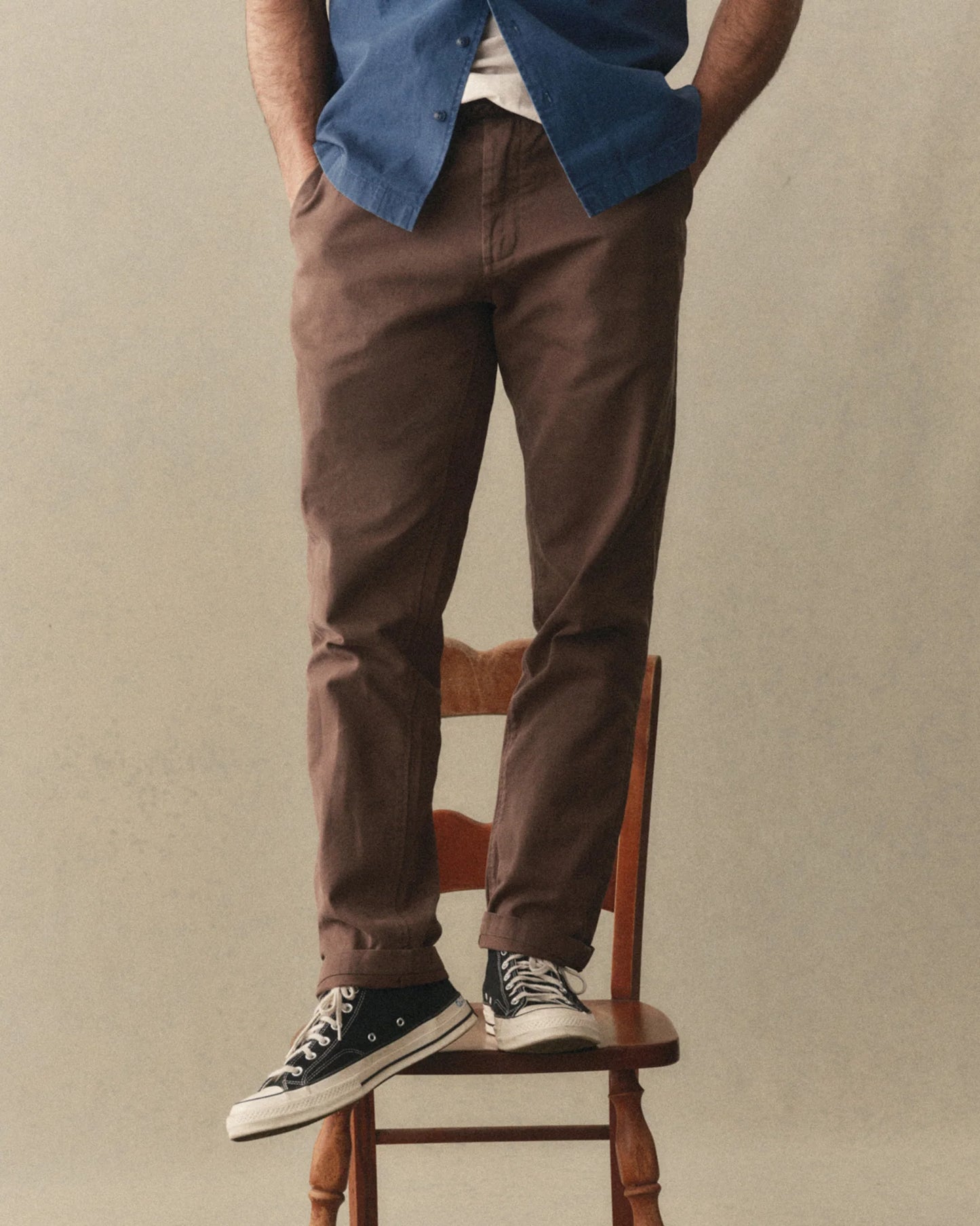 The Democratic Foundation Pant in Organic Espresso