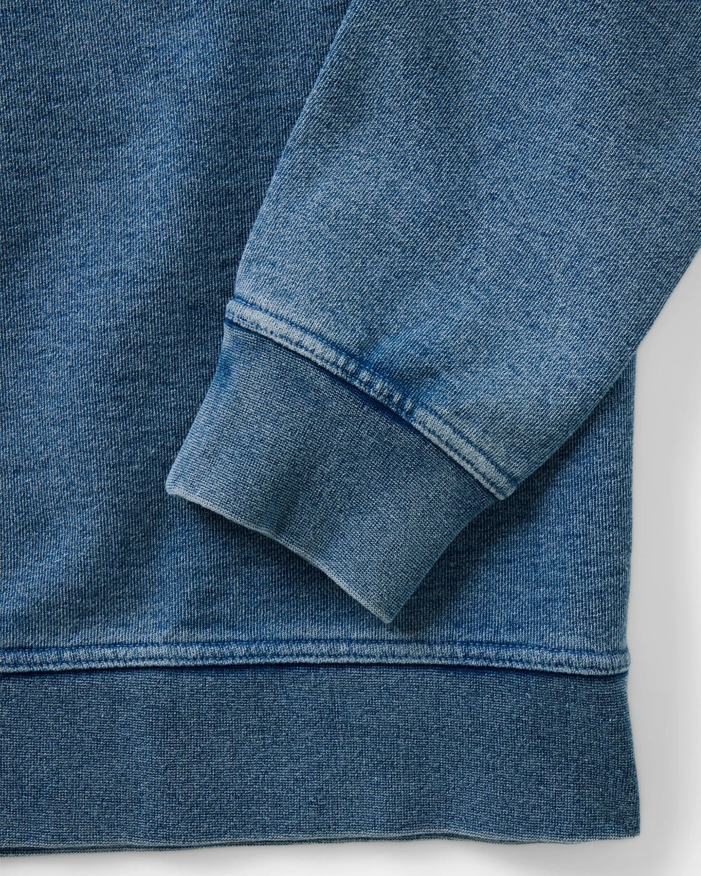 The Sunset Henley in Washed Indigo Terry