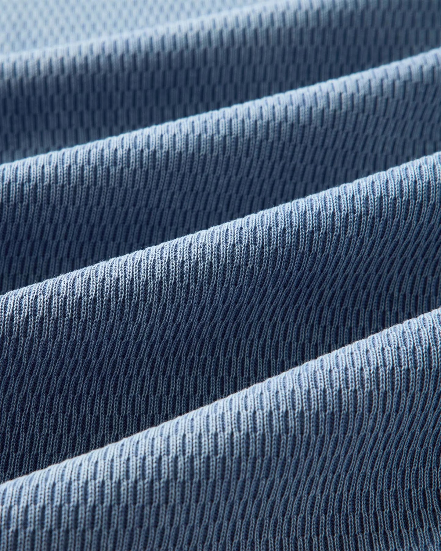 The Organic Cotton Short Sleeve Crew in Washed Blue Waffle