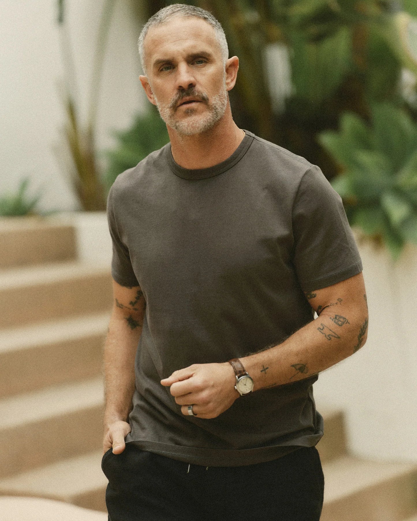 The Organic Cotton Tee in Faded Black