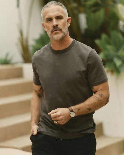 The Organic Cotton Tee in Faded Black