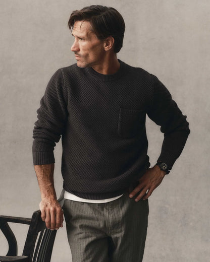 The Crawford Crew Sweater in Charcoal