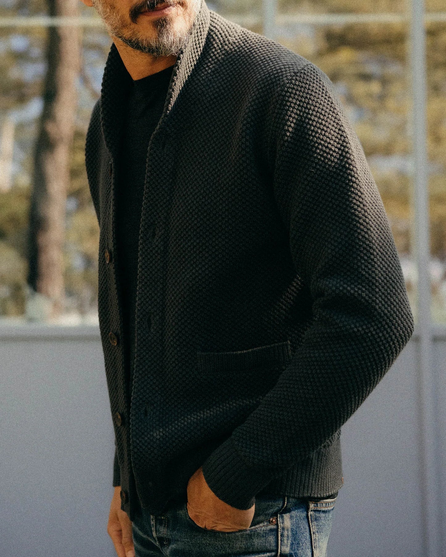 The Crawford Sweater in Charcoal