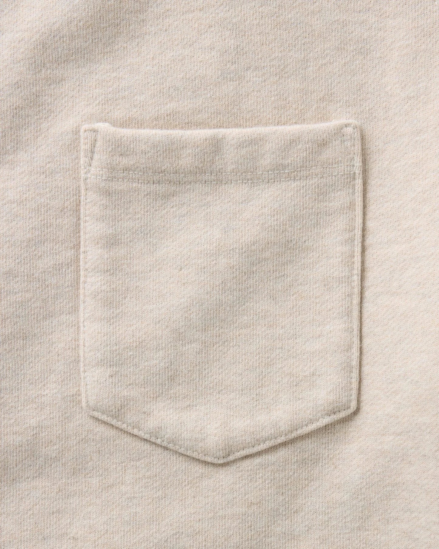 The Short Sleeve Sunset Crew in Heather Oat Terry