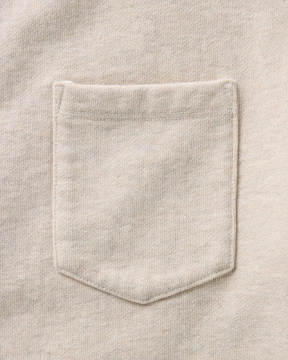 The Short Sleeve Sunset Crew in Heather Oat Terry