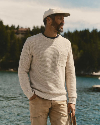 The Crawford Crew Sweater in Marled Natural