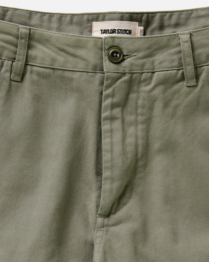 The Slim Foundation Pant in Organic Smoked Olive