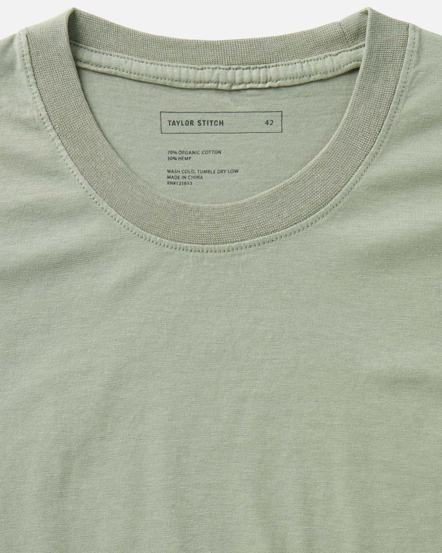 The Cotton Hemp Tee in Sage