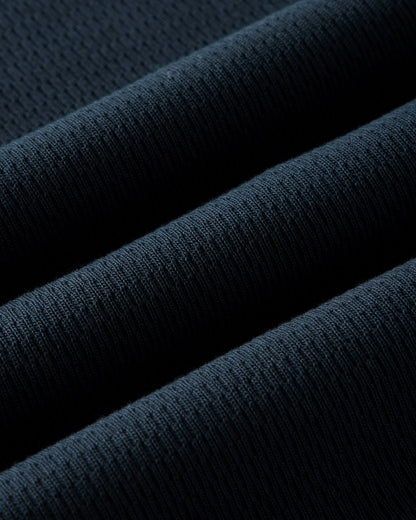 The Organic Cotton Crew in Dark Navy Waffle
