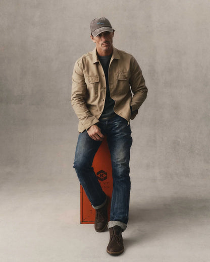 The Surplus Shirt in Field Khaki Reverse Sateen