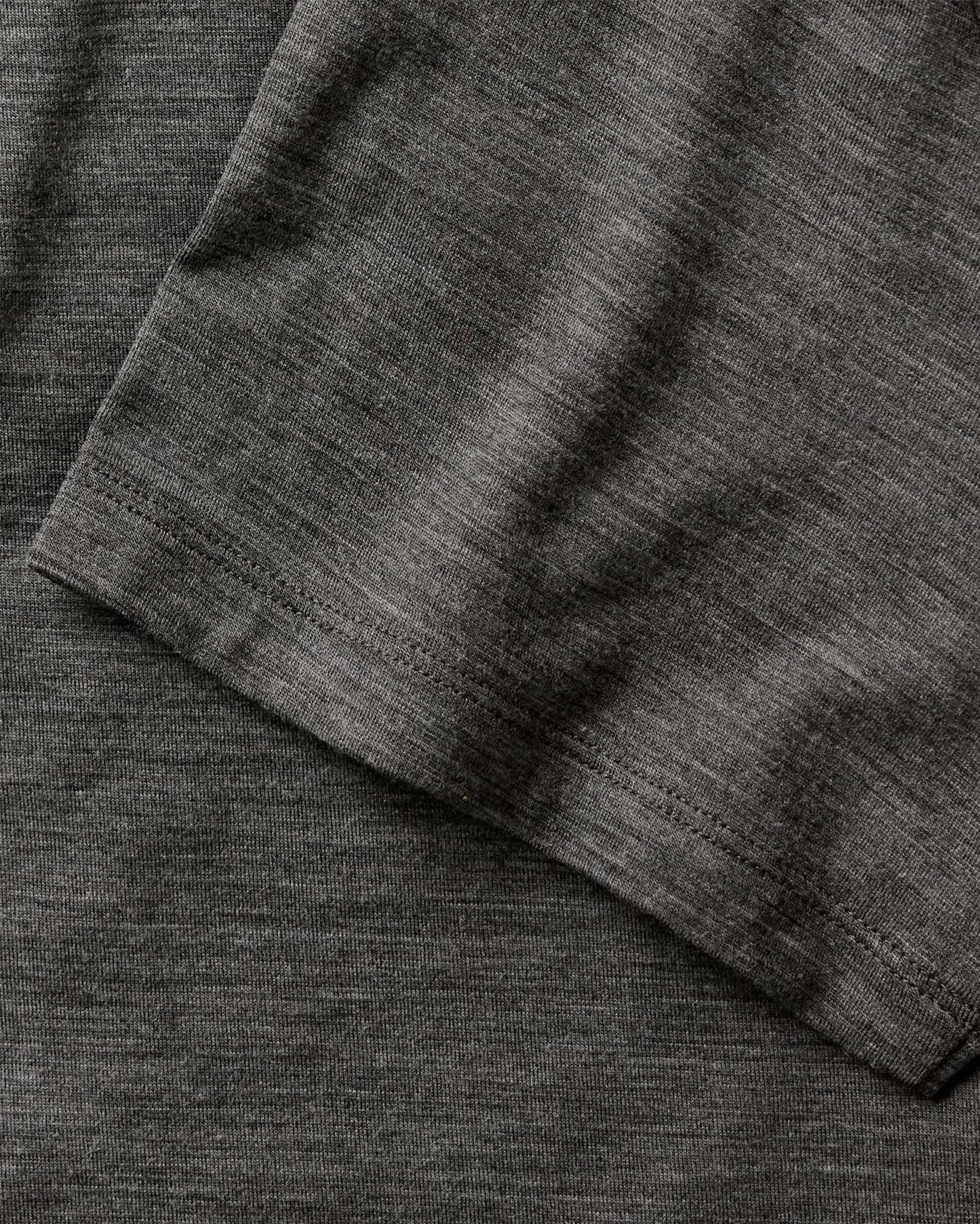 The Merino Polo in Heather Army