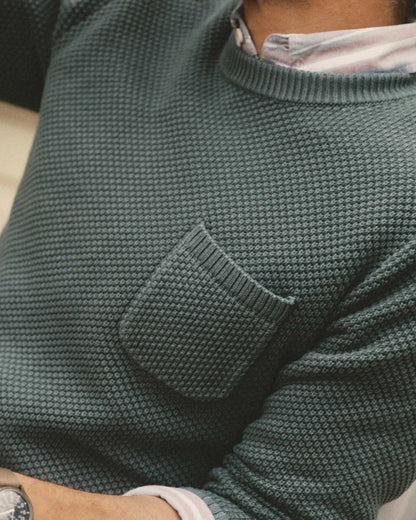 The Crawford Crew Sweater in Faded Spruce
