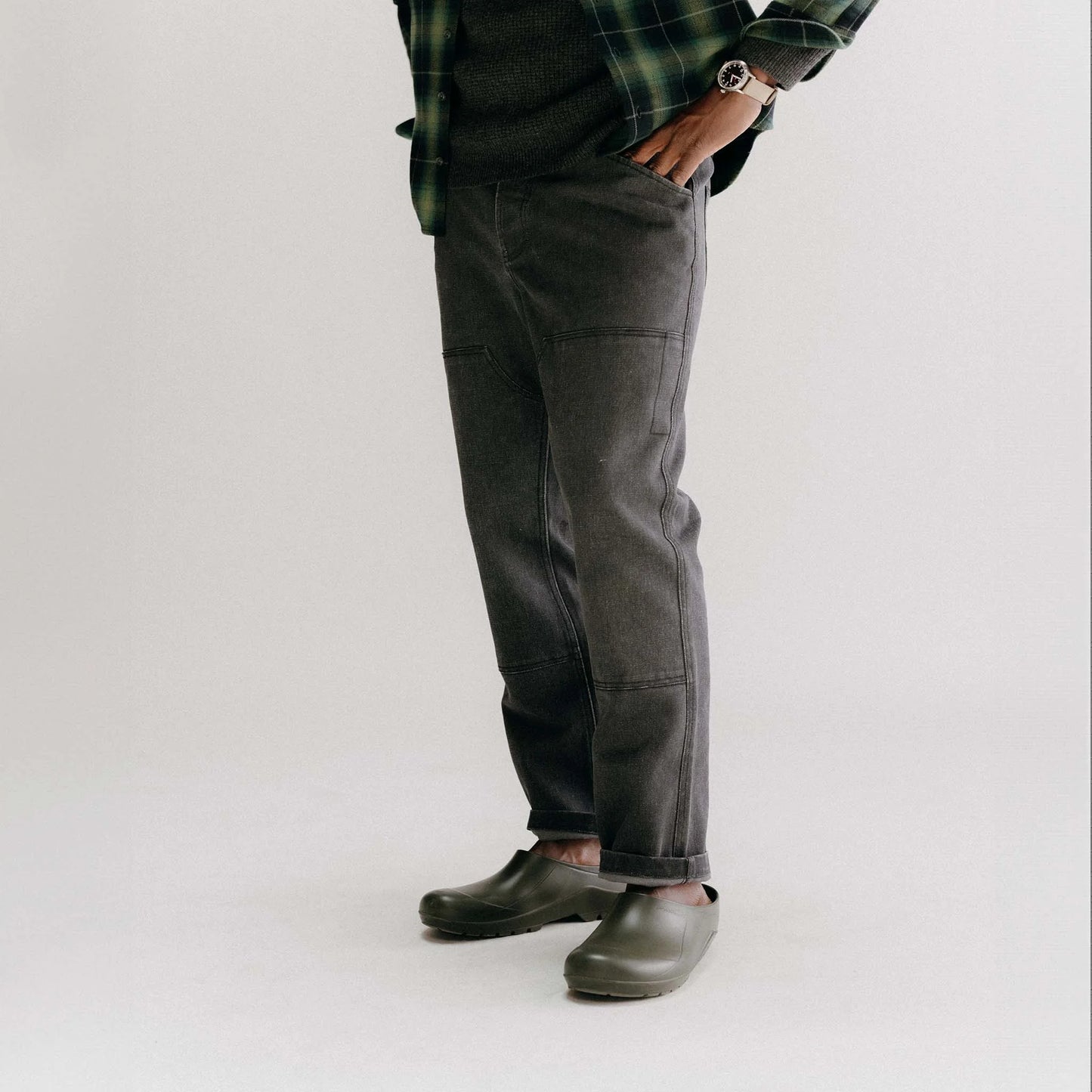 The Chore Pant in Coal Chipped Canvas