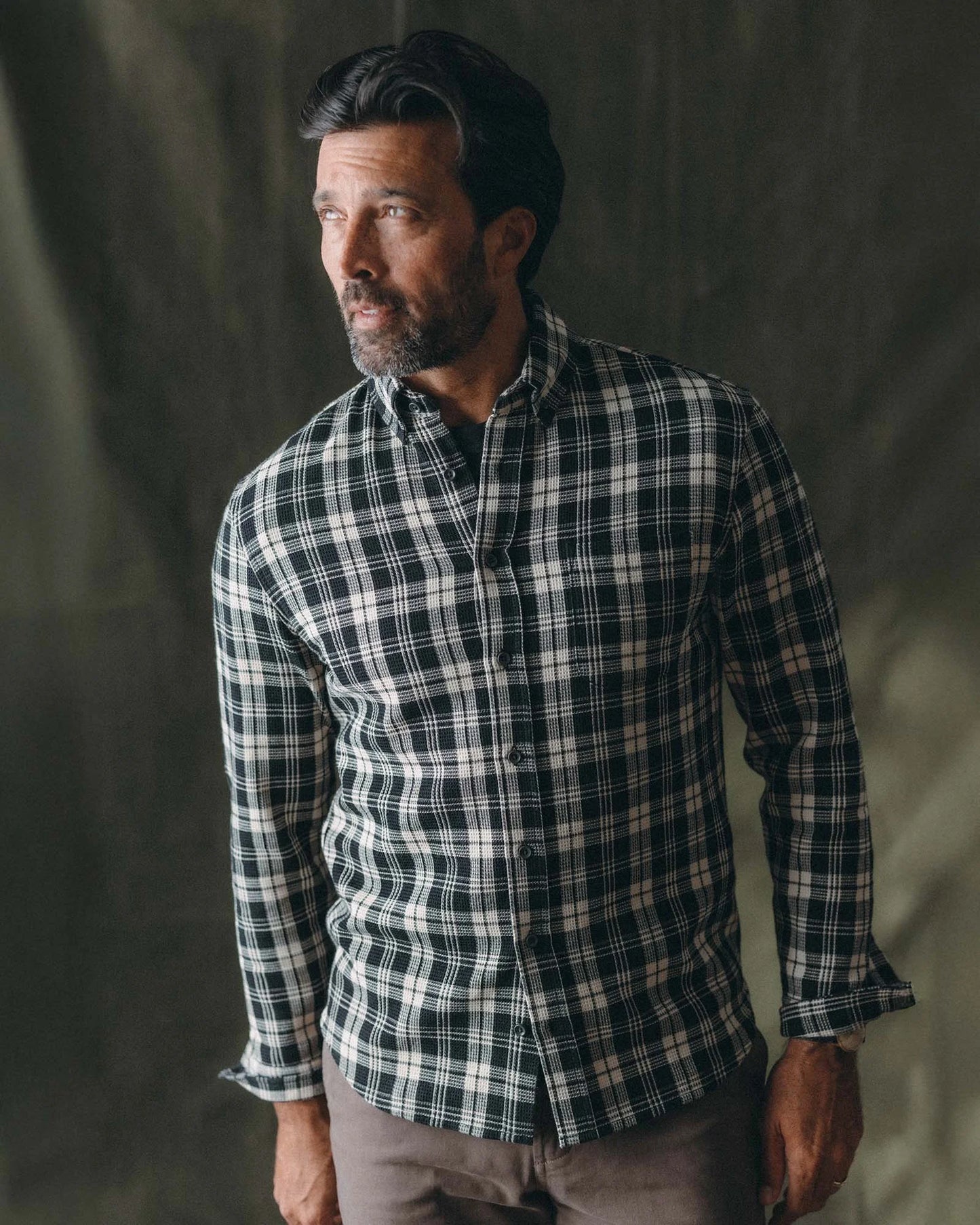 The Jack in Coal Plaid Waffle