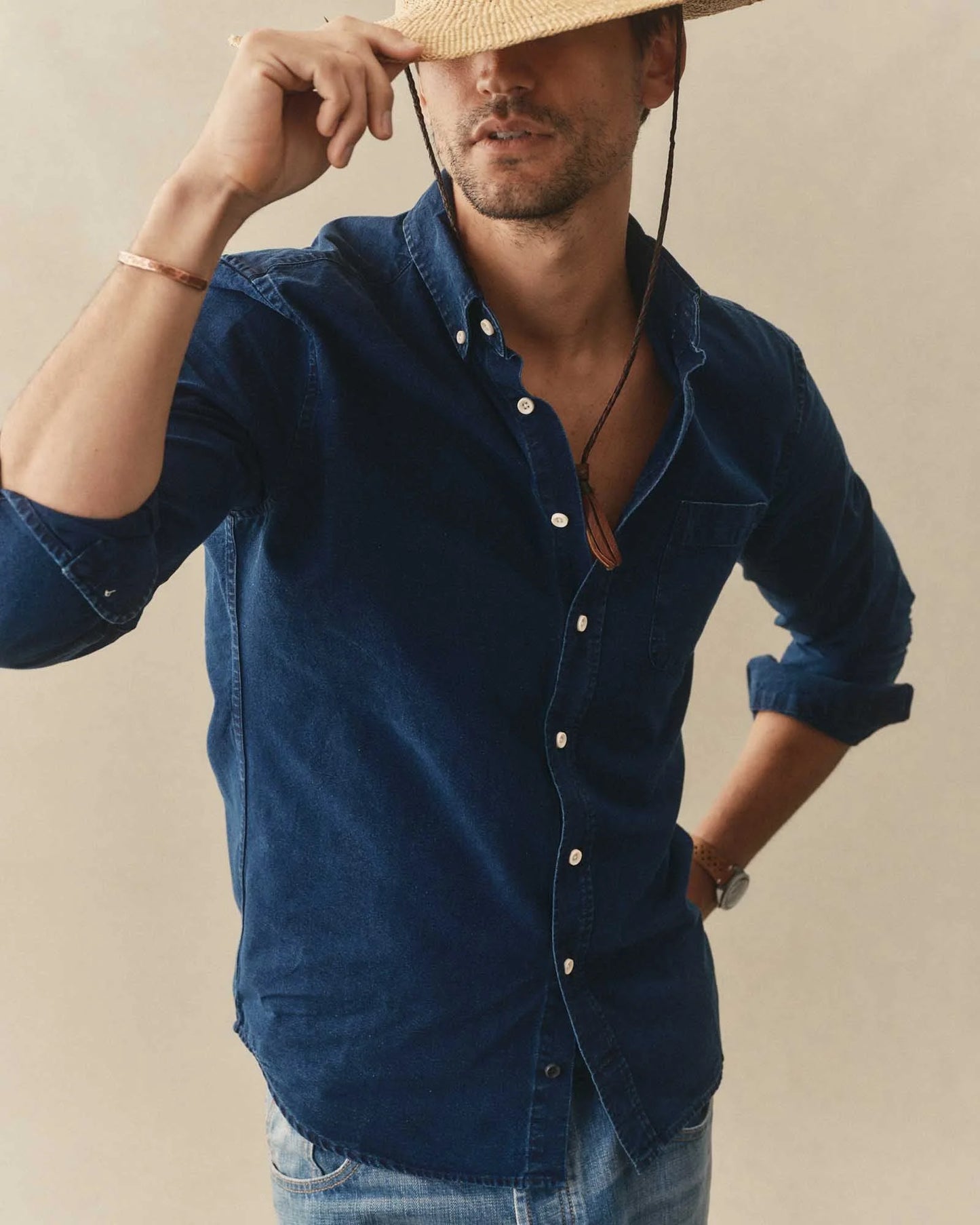 The Jack in Rinsed Indigo Oxford