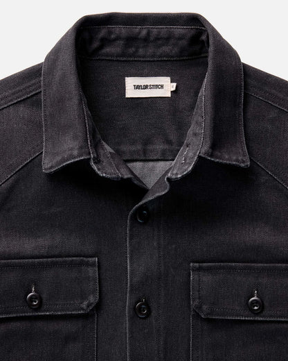 The Shop Shirt in Coal Chipped Canvas