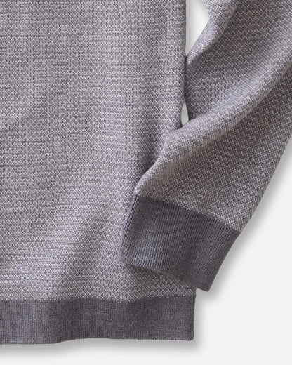 The Nichols Polo in Heather Grey Birdseye Merino